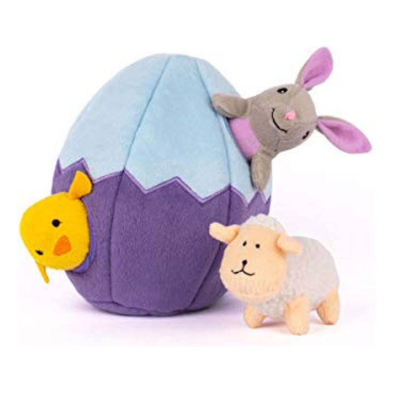 ZippyPaws Zippy Burrow Dog Toy - Easter Egg And Friends