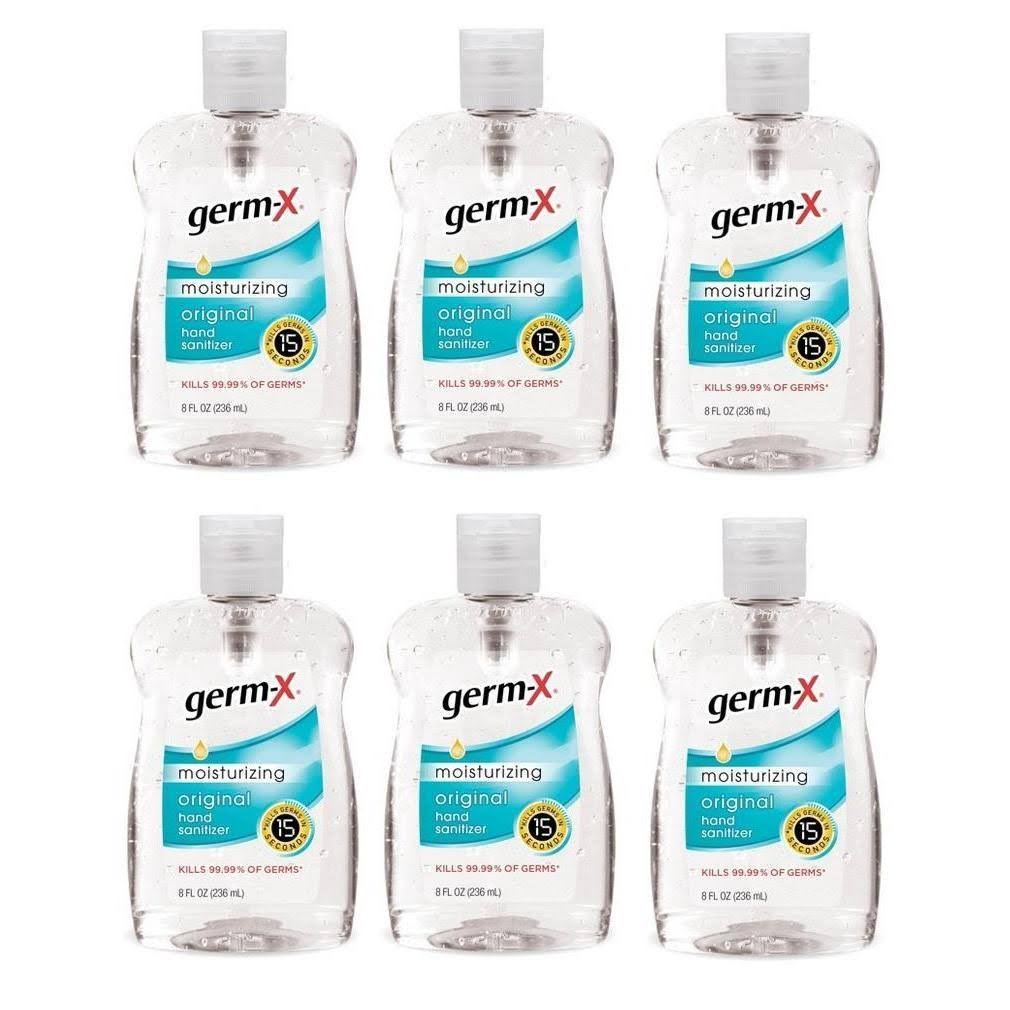 Germ-X Original Hand Sanitizer, 8 oz Flip-Cap Bottle - Pack of 6 Bottles