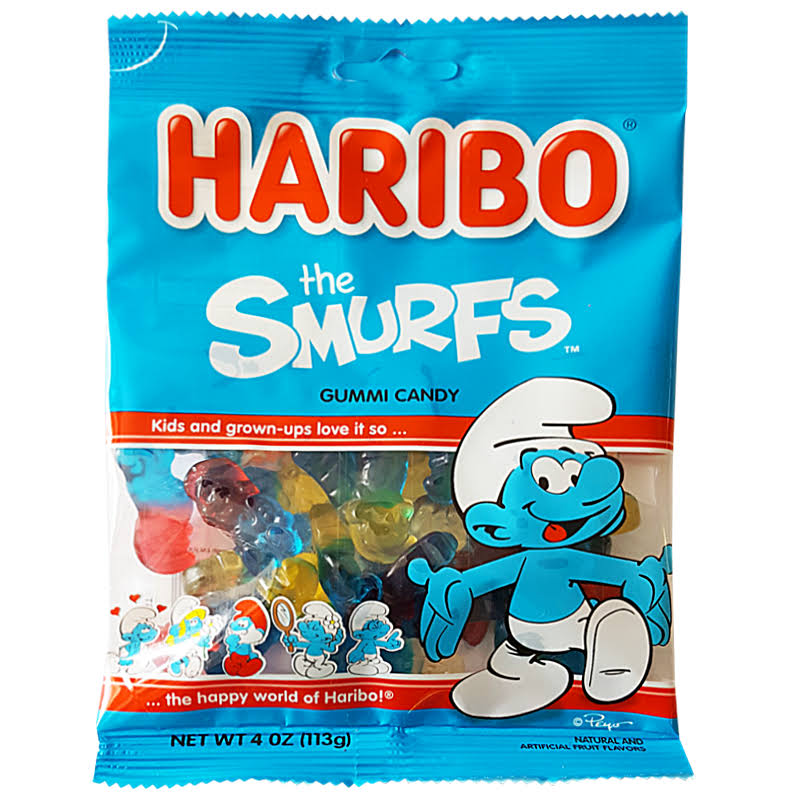 Haribo Smurfs Gummi Candy - 4oz