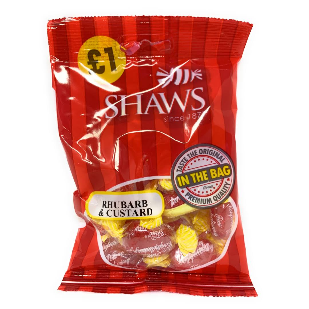 Shaws Bagged Sweets Rhubarb & Custard