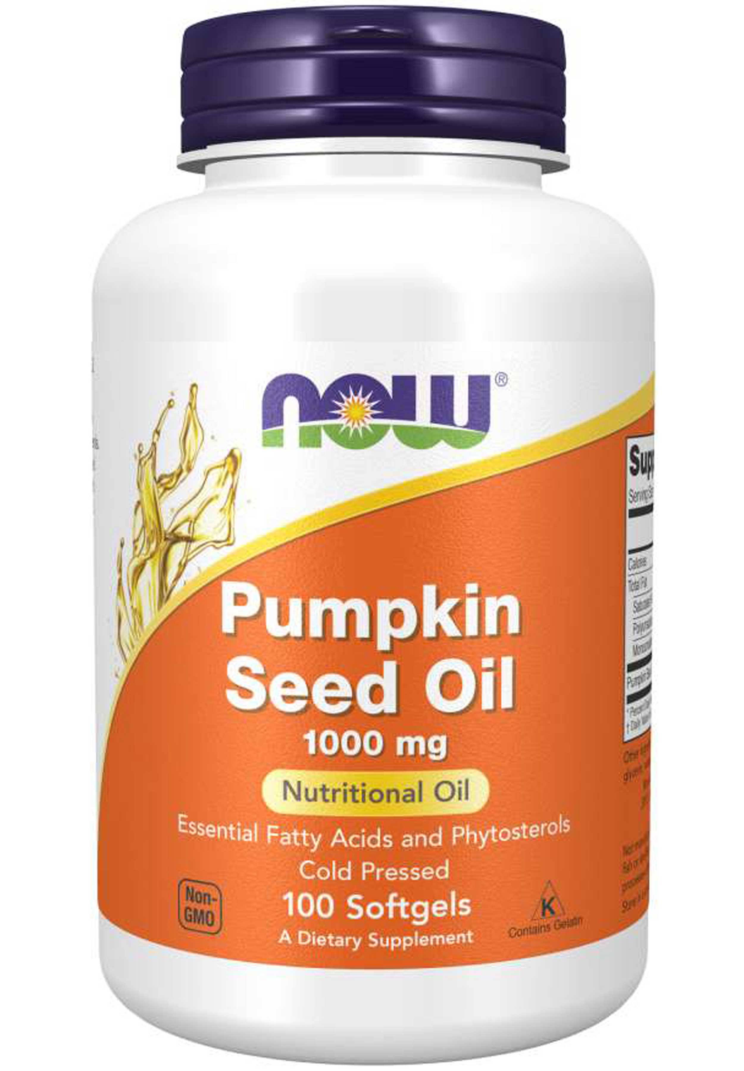 Now Foods Pumpkin Seed Oil - 1000mg, 100 Softgels