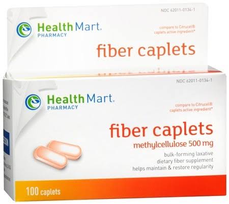 Health Mart Fiber Caplets - 100 Caps