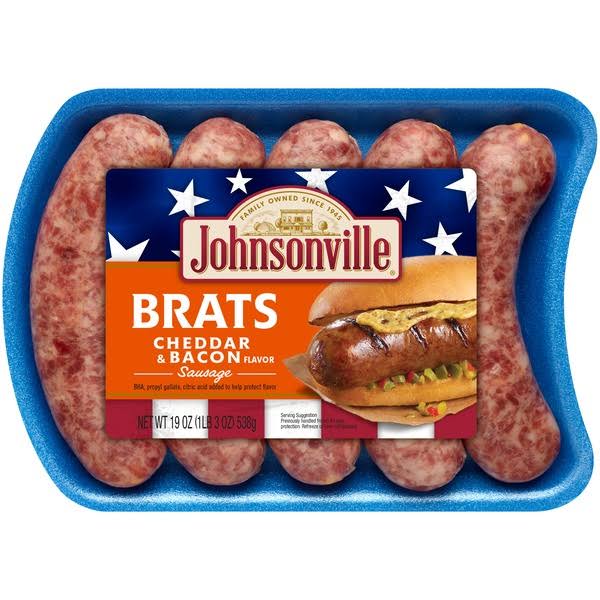 Johnsonville Brats - Cheddar Cheese and Bacon, 19oz