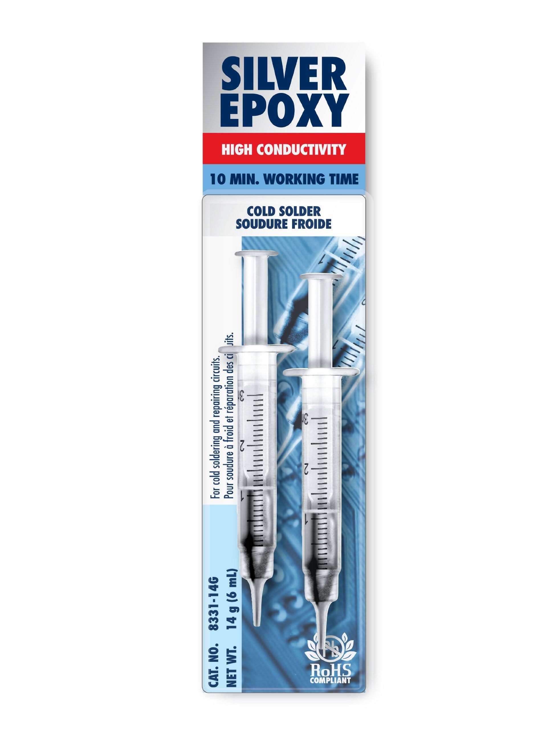 MG Chemicals 8331 Conductive Epoxy Adhesive Syringe Kit - 0.35oz