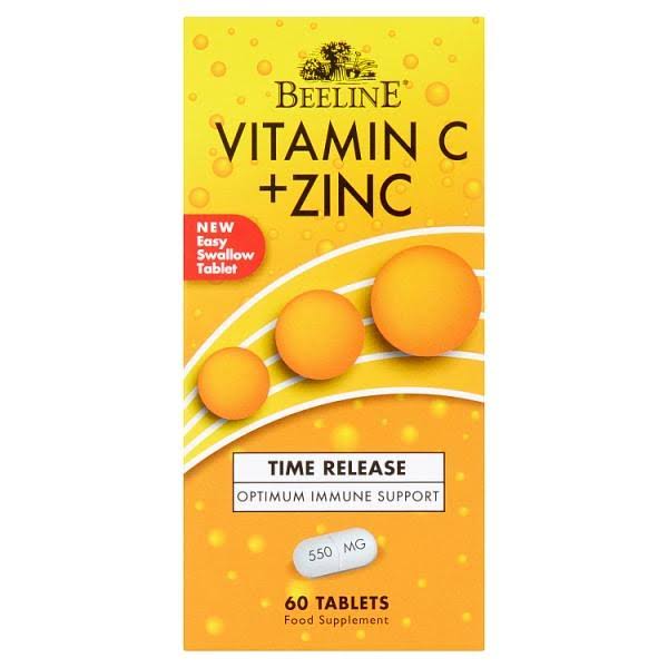 Beeline Vitamin C Plus Zinc Tablets - 550mg, 60ct