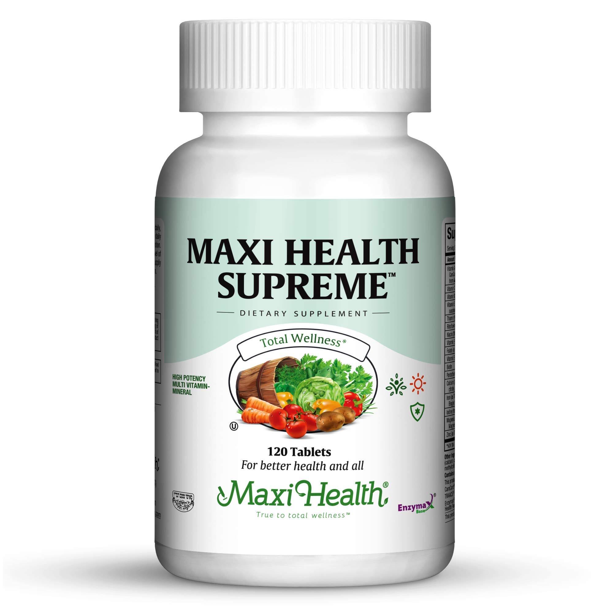 Maxi Health Supreme High Potency Multivitamin & Mineral Supplement Tablets - x120