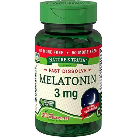 Nature's Truth Vitamins Fast Dissolve Melatonin - 3mg, 180ct