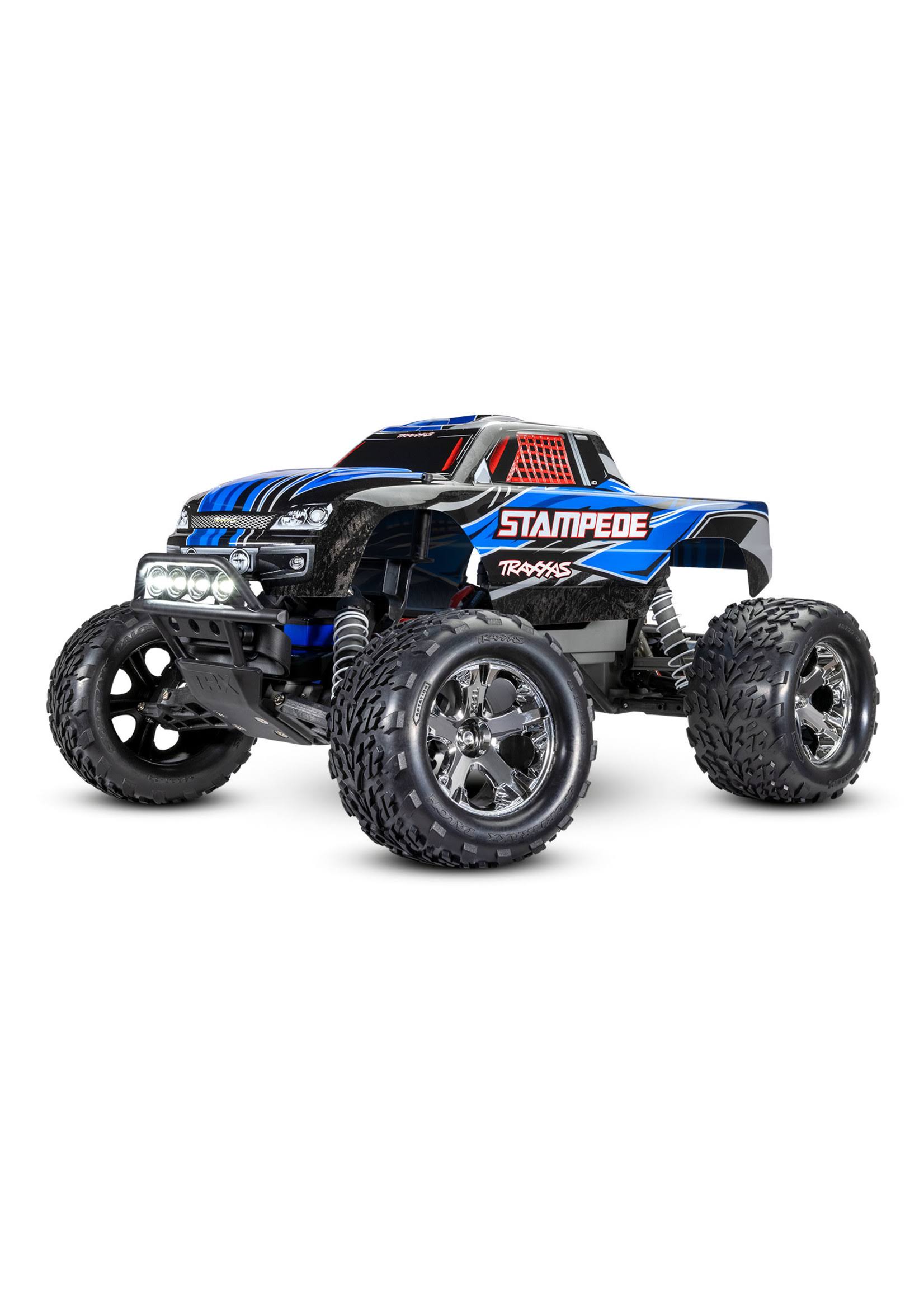 Traxxas Stampede 1/10 2wd XL-5 With Charger Battery & LED Lights Blue