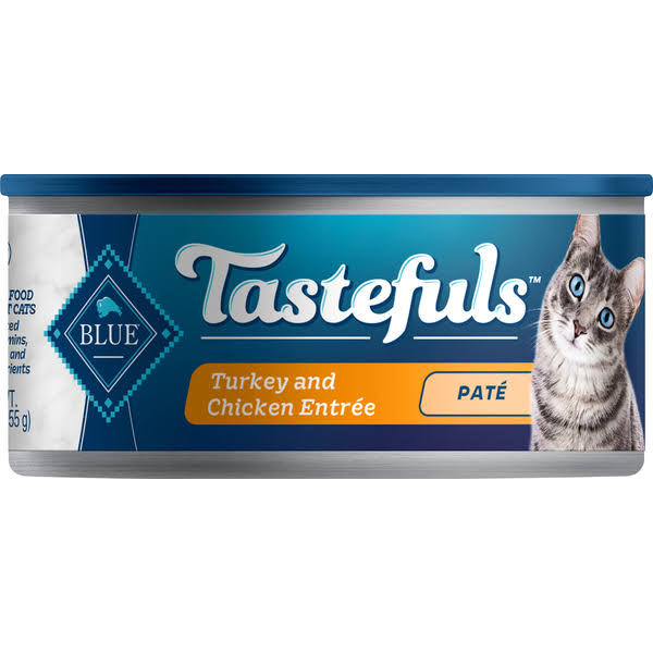 Blue Buffalo Blue Tastefuls Food for Cats, Turkey and Chicken Entree, Pate, Adult - 5.5 oz