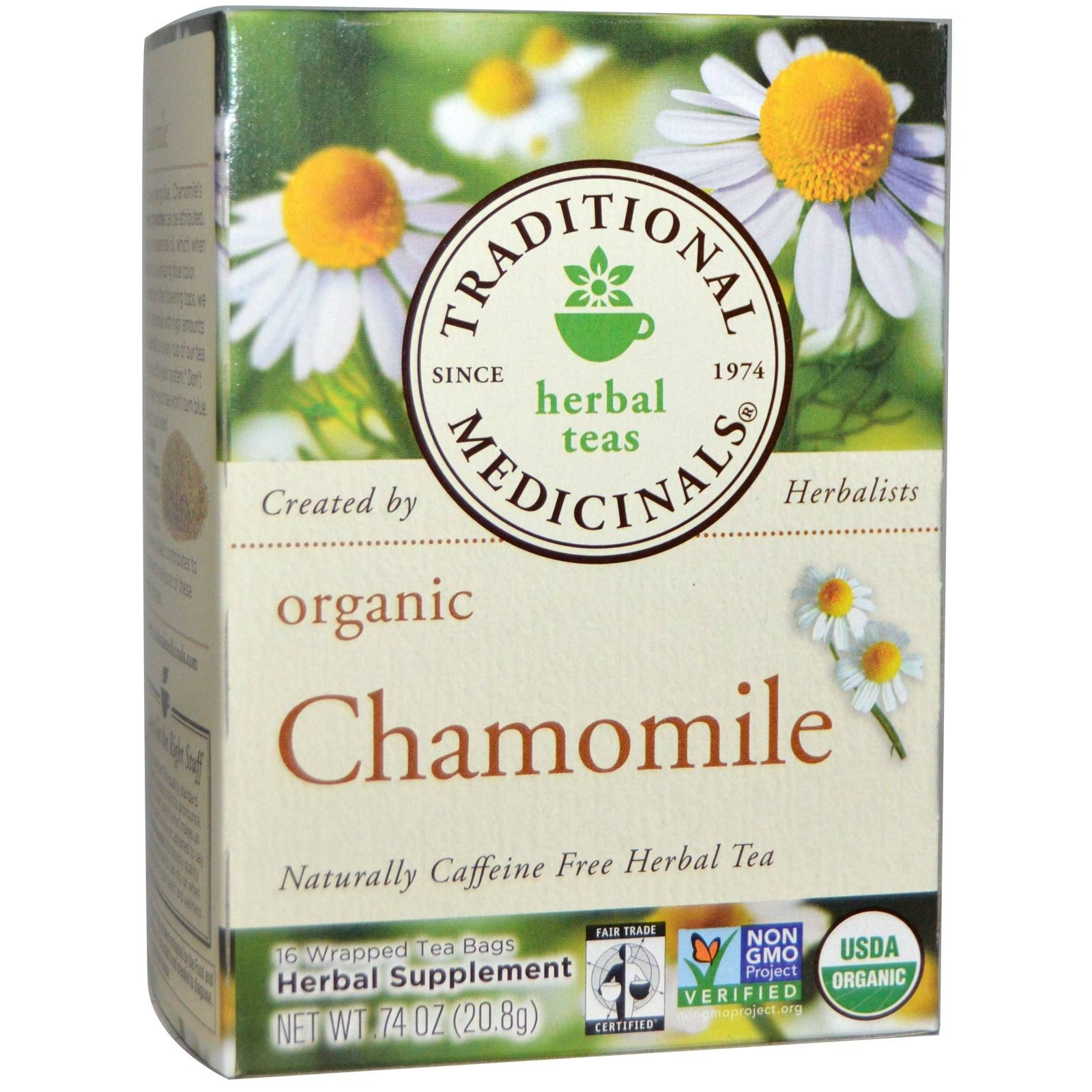 Traditional Medicinals Organic Chamomile Wrapped Tea Bag - 16ct, 0.74oz