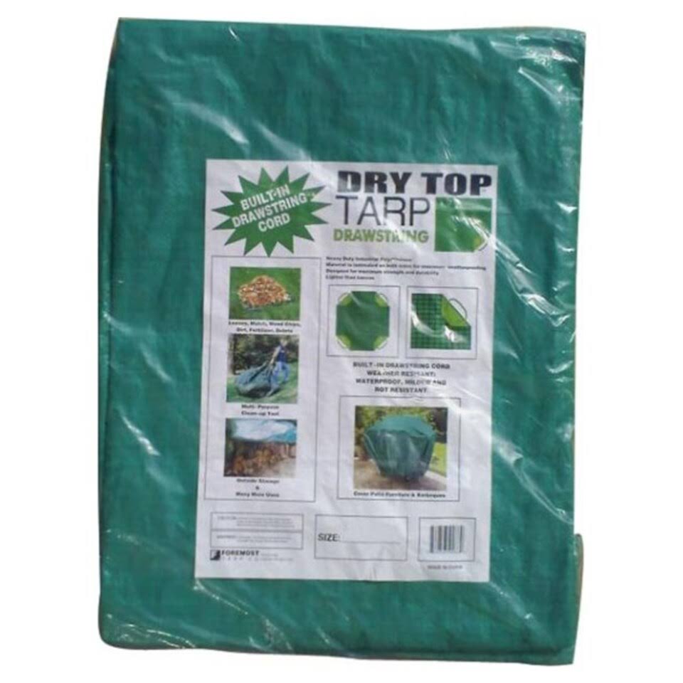 Foremost Dry Top Poly Tarp with Drawstring - Black, 9' x 9'
