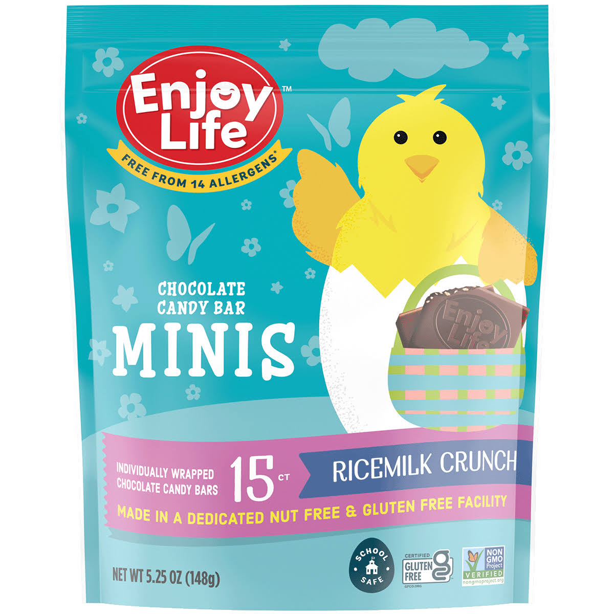 Enjoy Life Chocolate Candy Bars, Ricemilk Crunch, Minis - 15 bars, 5.25 oz