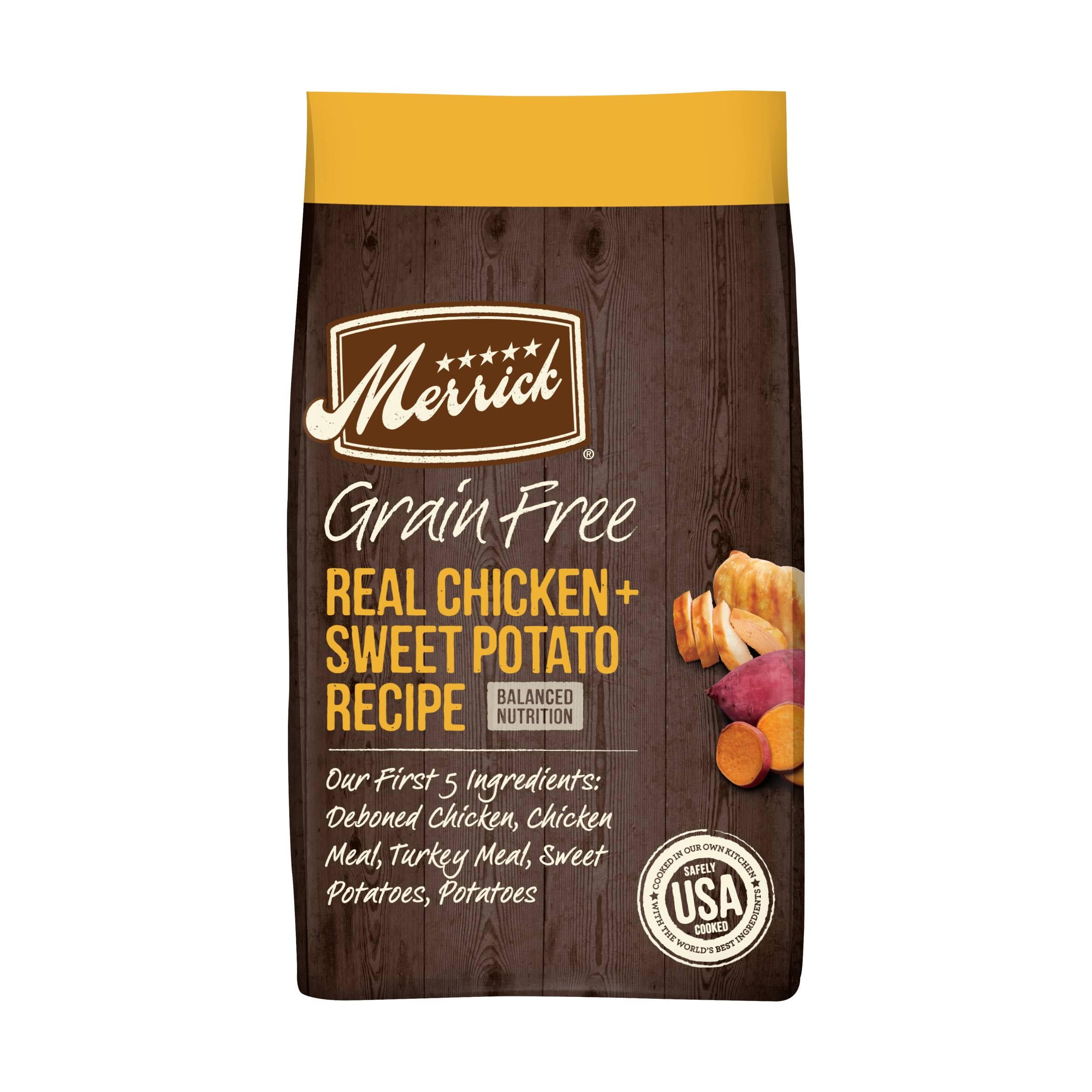 Merrick Grain-Free Real Chicken + Sweet Potato Recipe Dry Dog Food, 4-lb