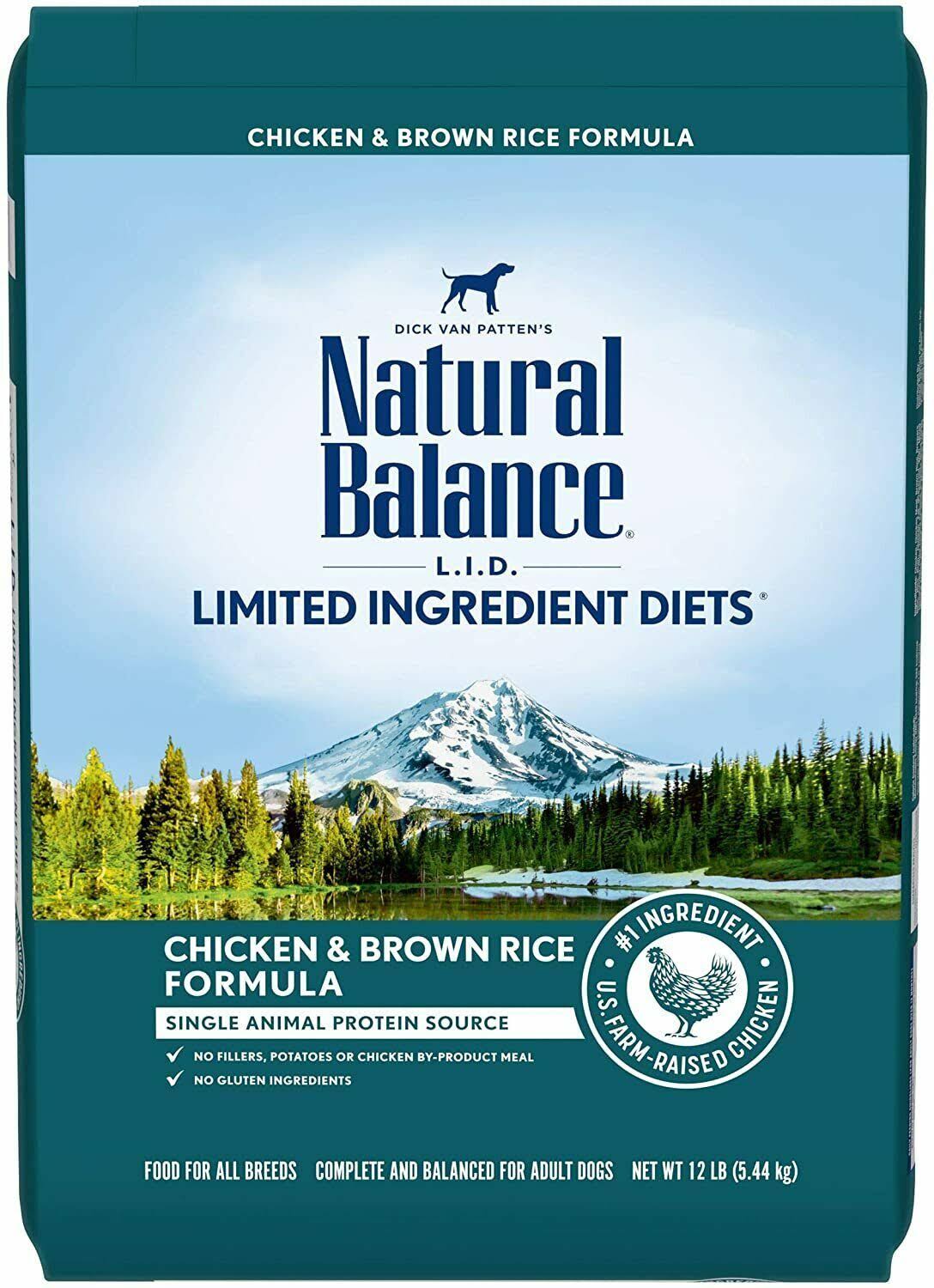 Natural Balance LID Chicken & Brown Rice Dog Food - 5.44 kg
