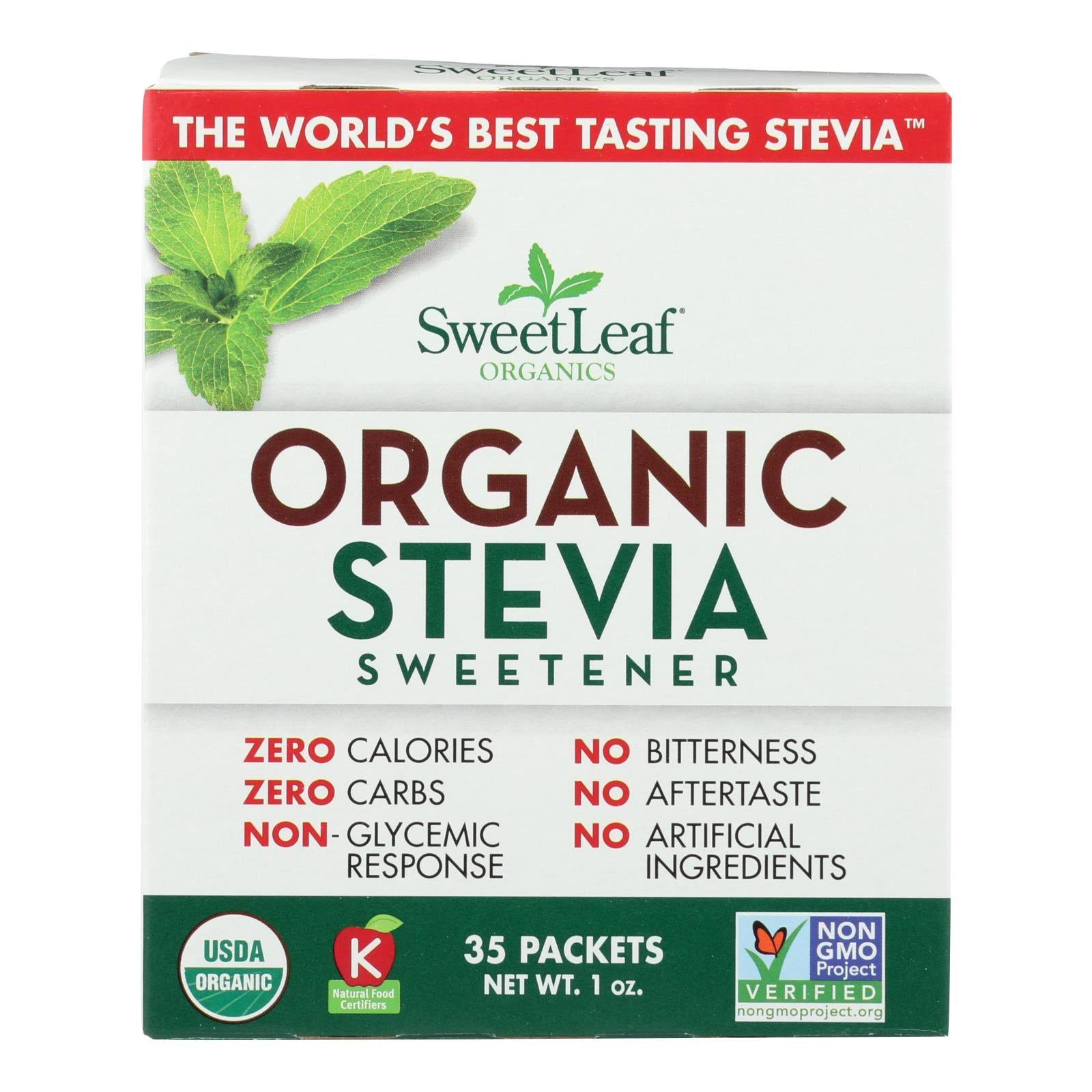 SweetLeaf Organic Stevia Sweetener Powder - 35 Packets
