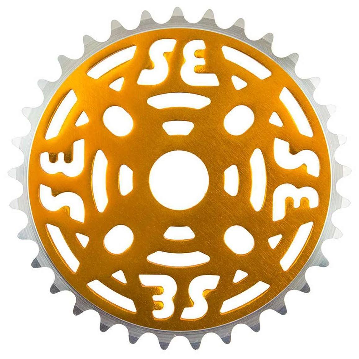 SE Bikes One Piece Alloy Chainring 33T 1pc Gold