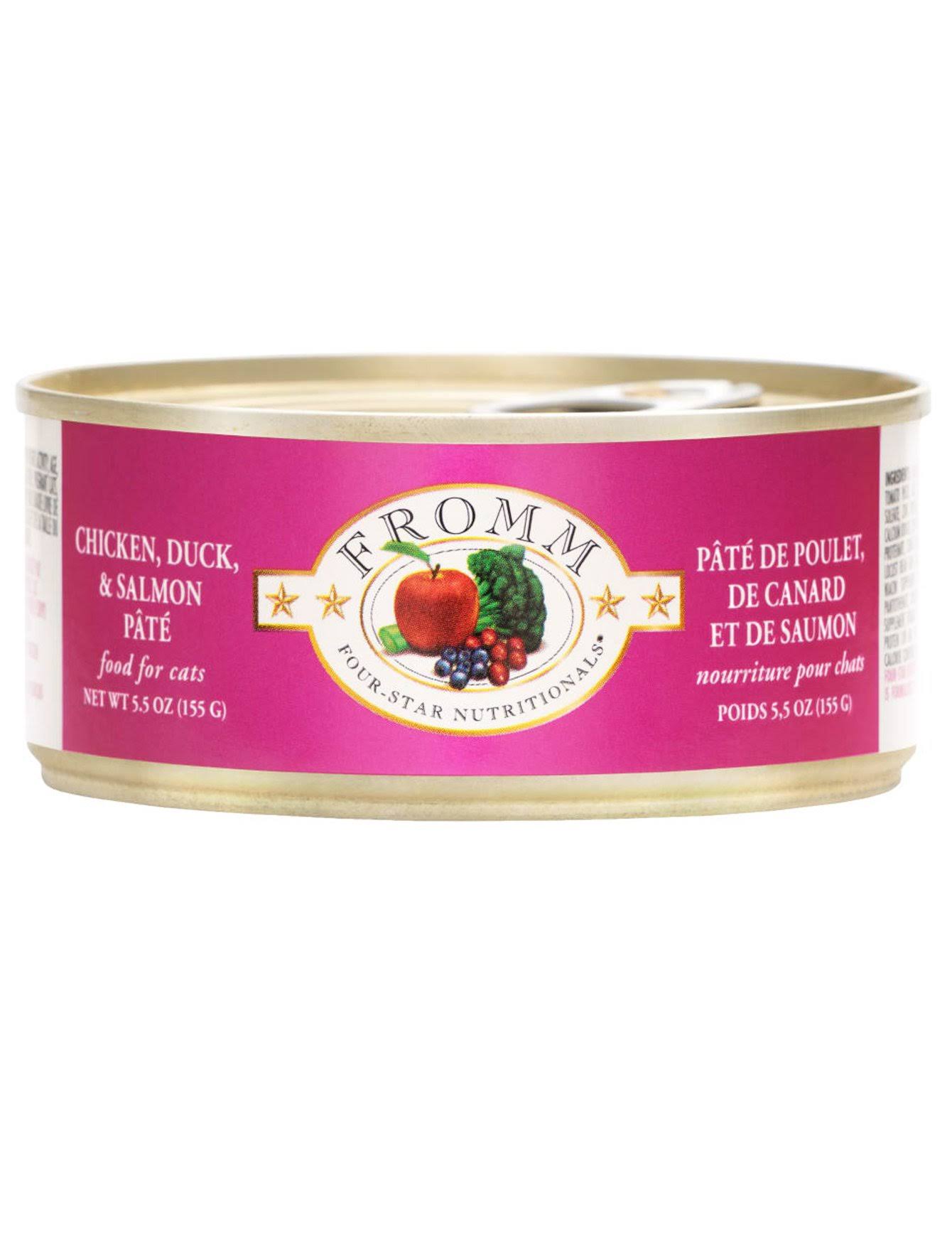 Fromm 5.5 oz Four-Star Chicken Duck & Salmon Pate Cat Food