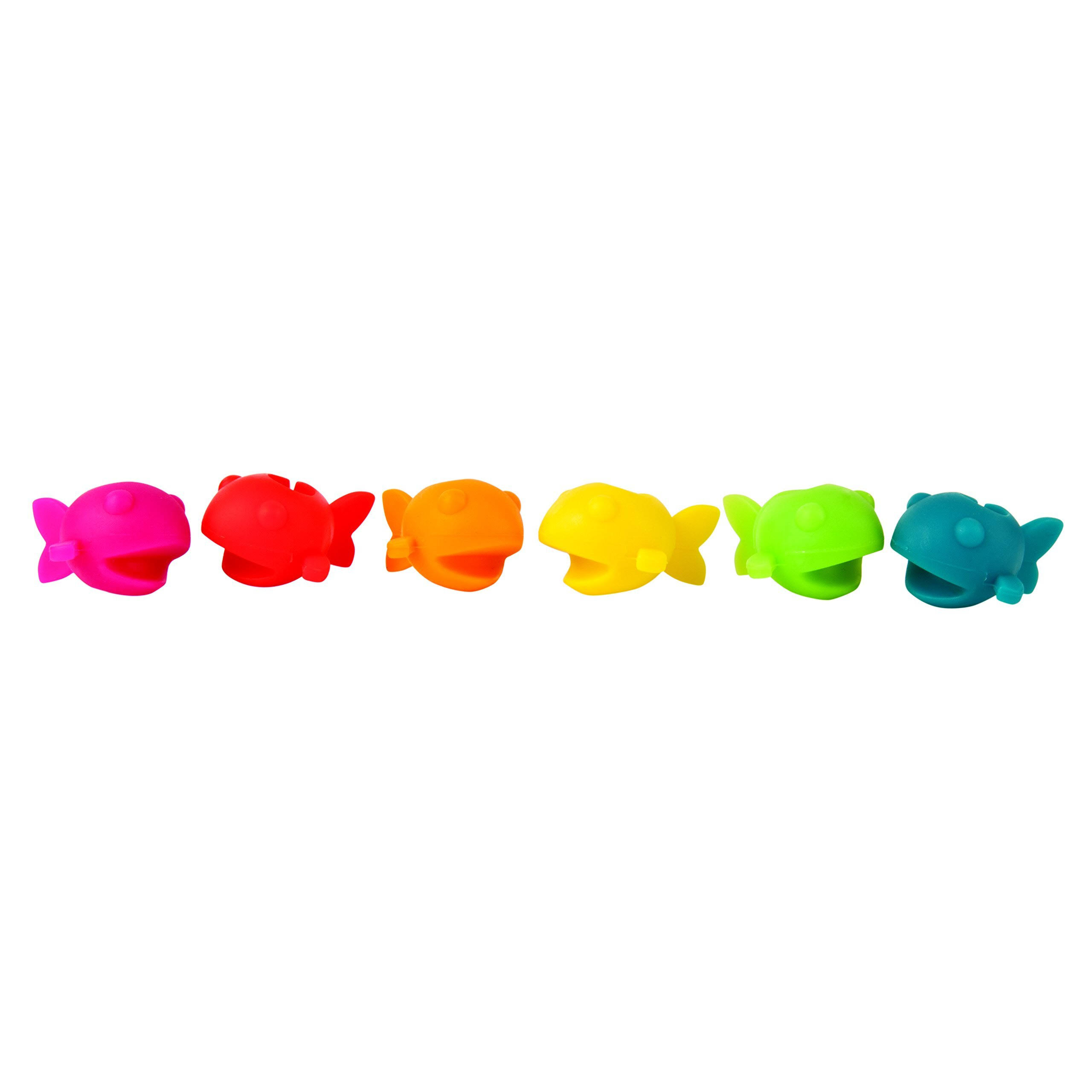 True Fabrications Guppy Silicone Wine Charms - Set of 6