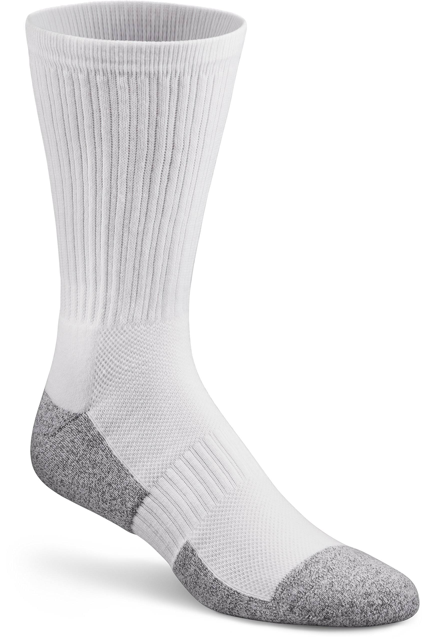 Dr. Comfort Diabetic Crew Socks - White Medium