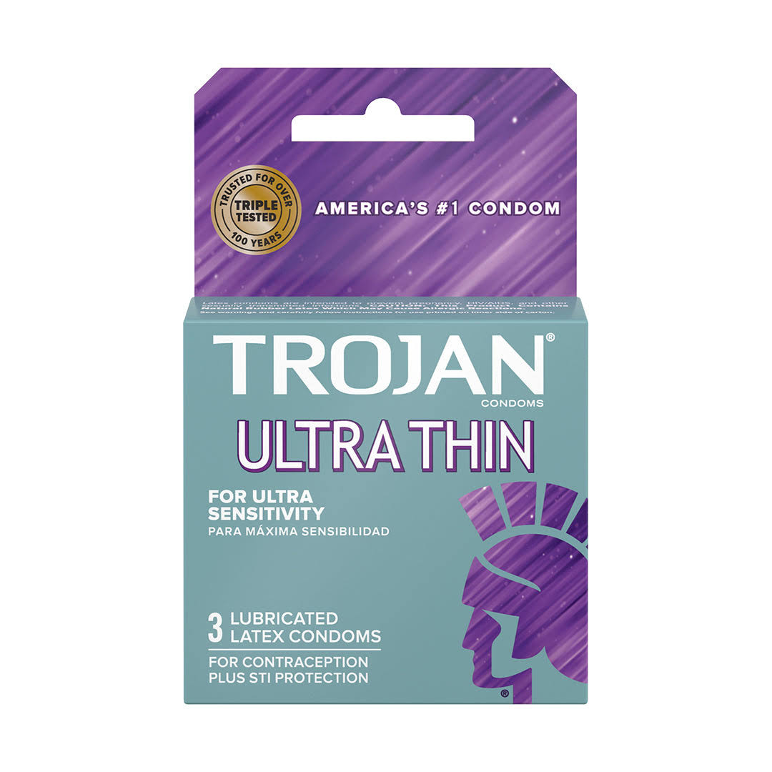 Trojan Ultra Thin Latex Condoms - 3 Pack