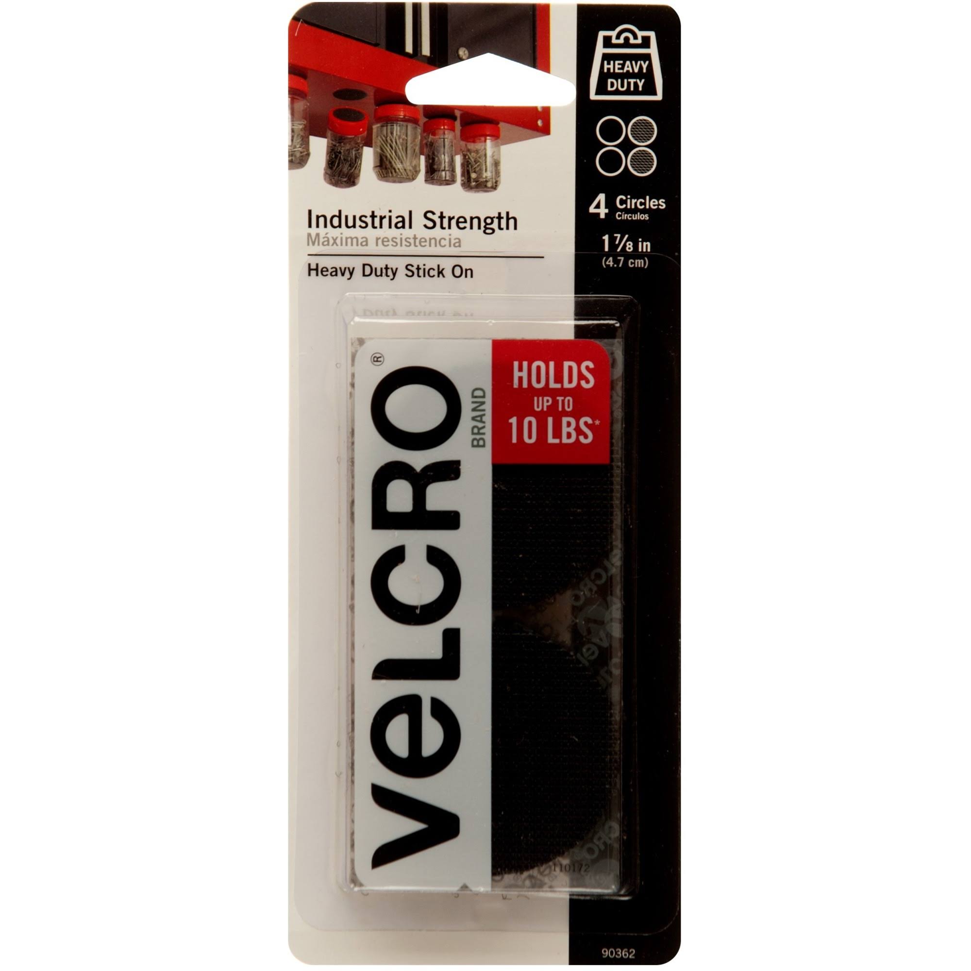 Velcro Brand Industrial Strength Black Coins - 1 7/8", 4 Pack