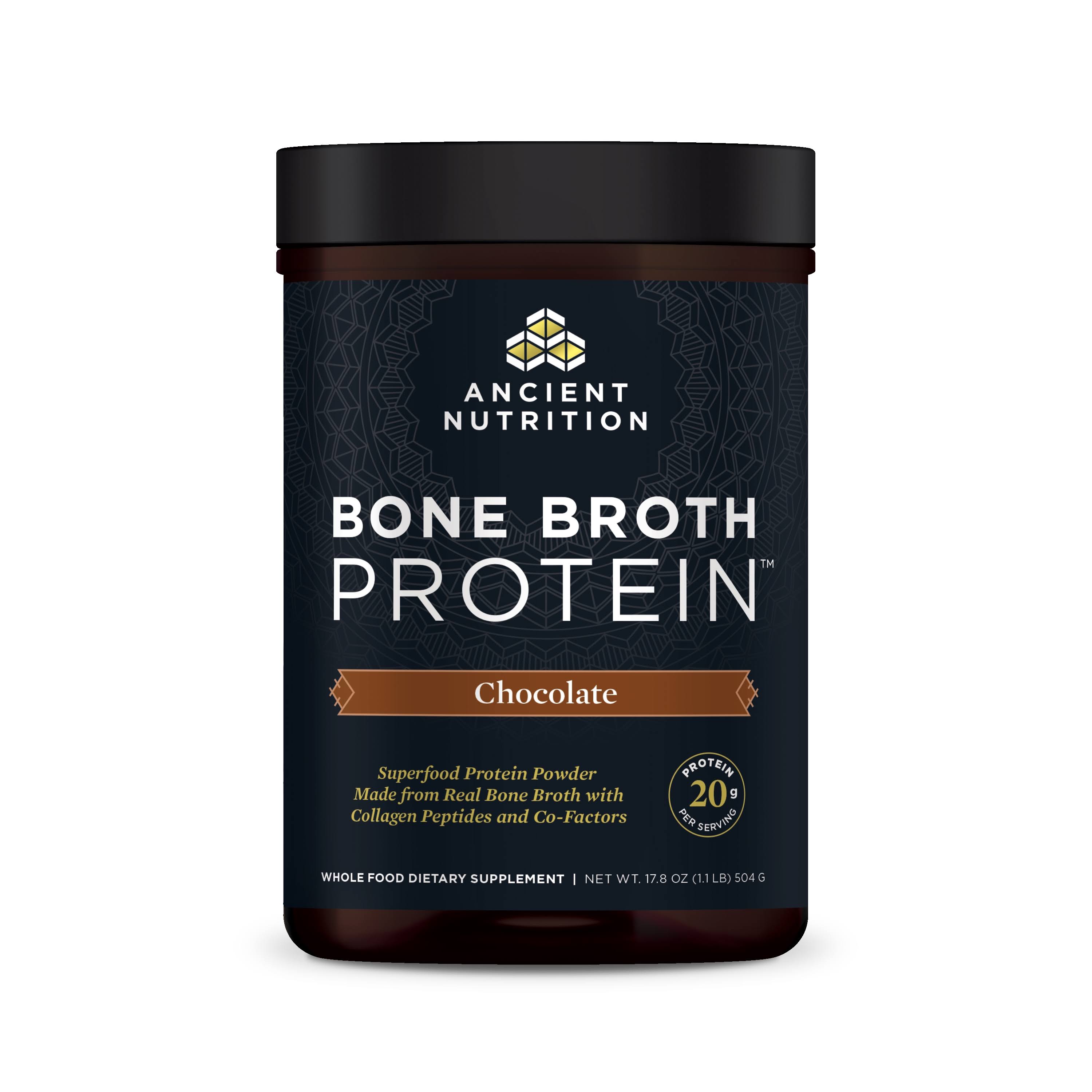 Ancient Nutrition Bone Broth Protein - Chocolate, 504g