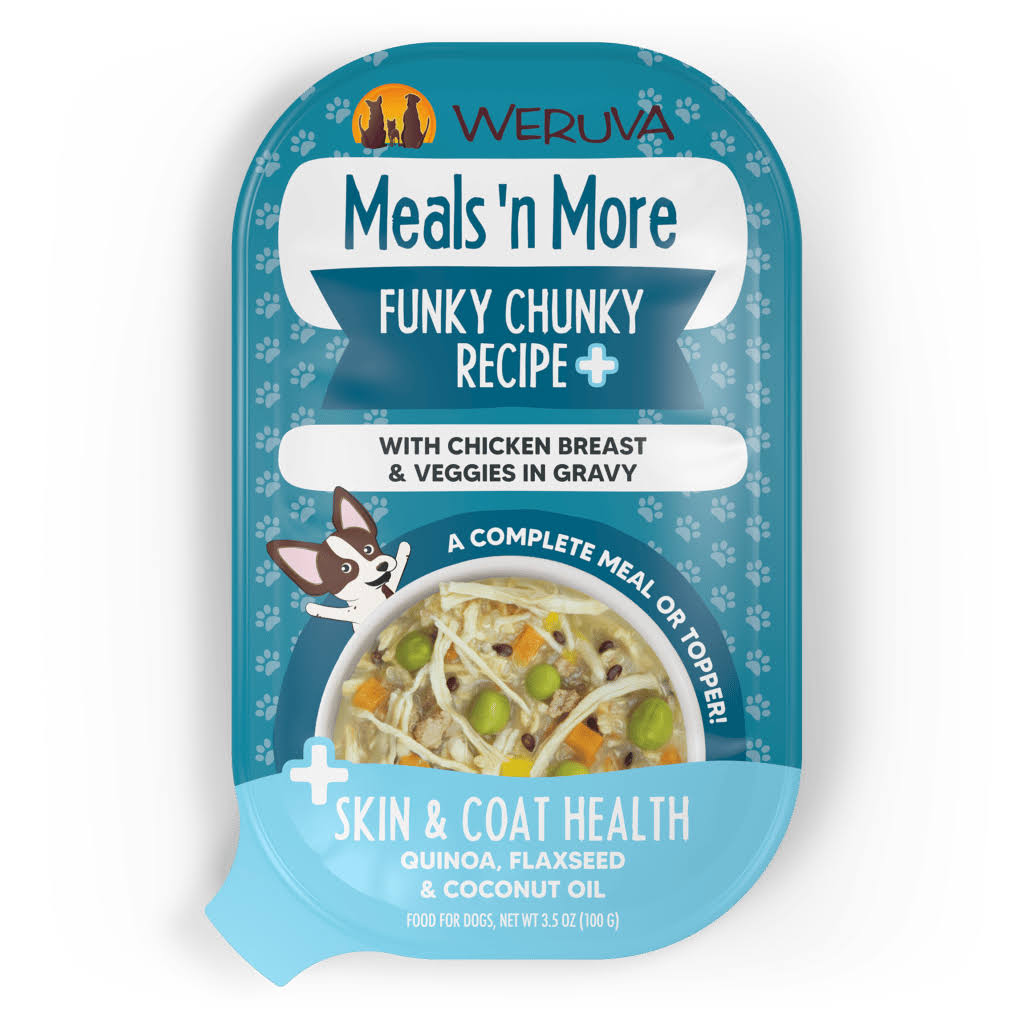 Weruva Meals 'N More Canned Dog Food 3.5oz Skin & Coat / Funky Chunky