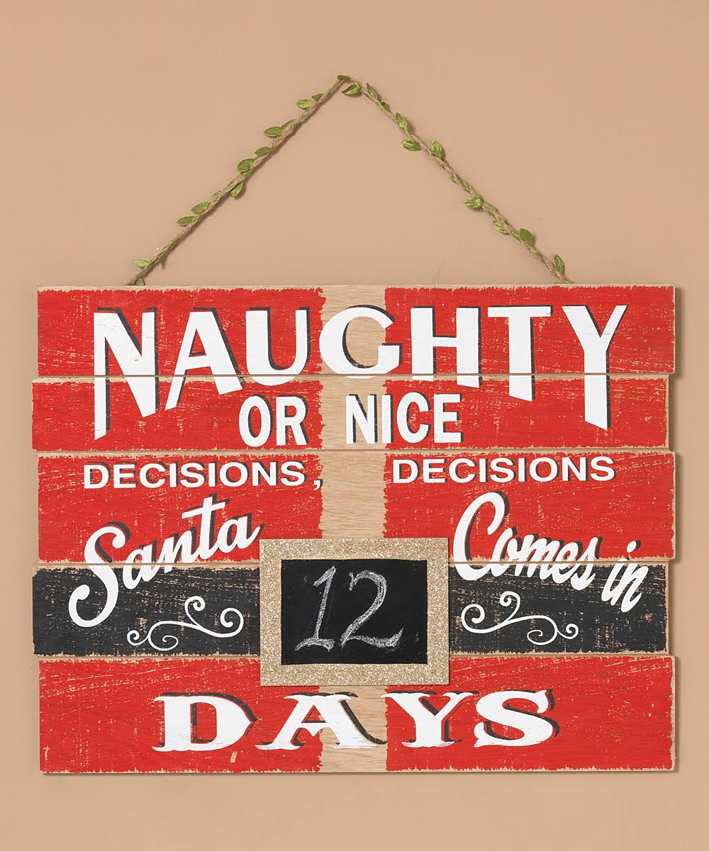 The Gerson Company Christmas Countdown Wall Sign One-Size