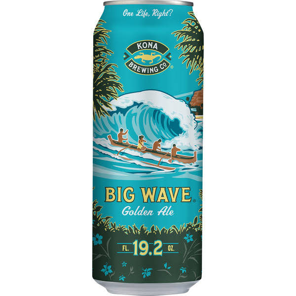 Kona Brewing Co Beer, Golden Ale, Big Wave - 19.2 fl oz