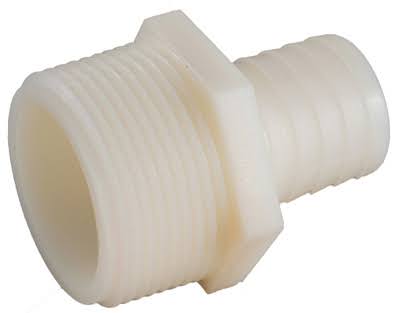 Pipe Fitting, Nylon Hose Barb, 1/2 ID x 1/2" MPT, 5 Pack, Anderson, 53701-0808