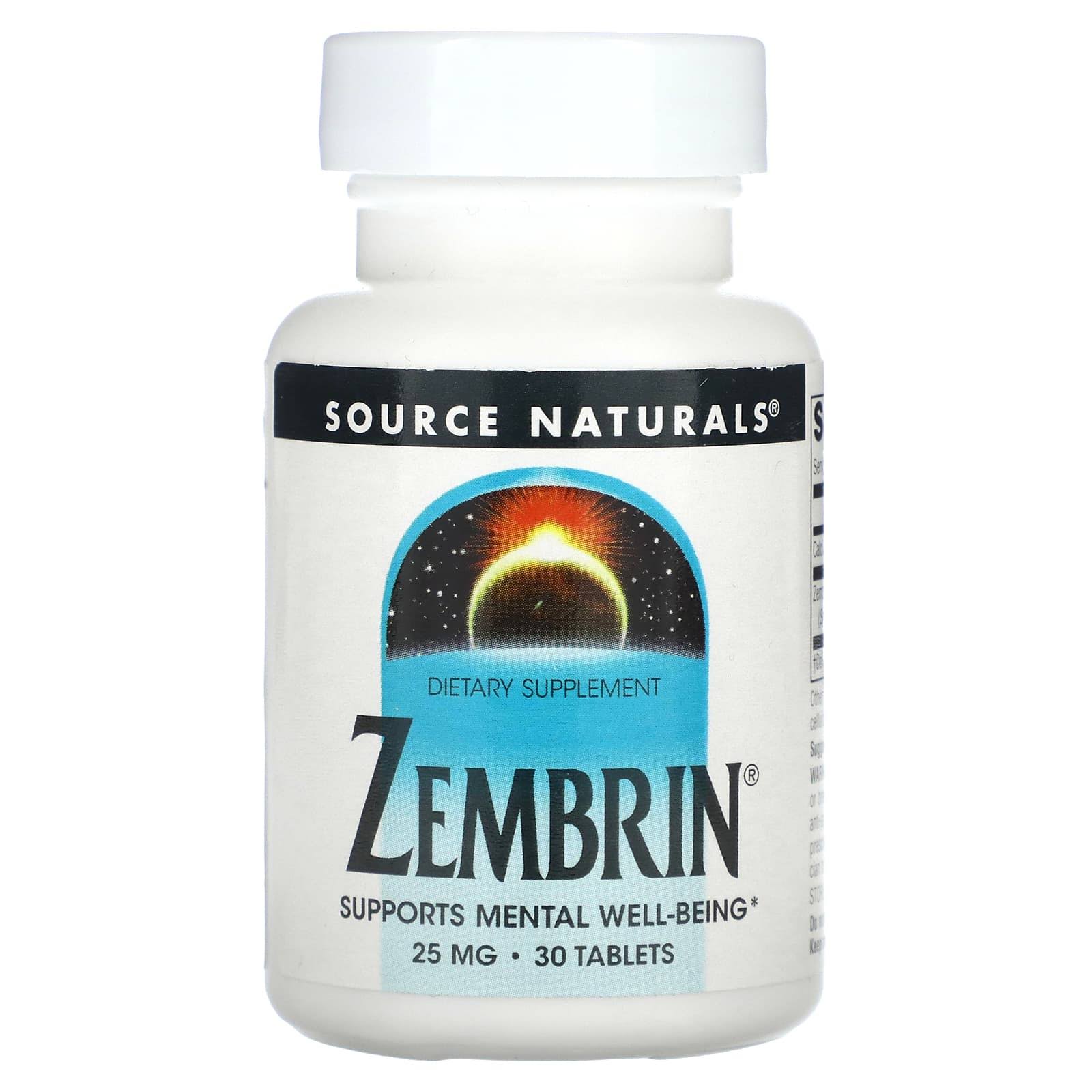 Source Naturals Zembrin Supports Mental Well-Being - 25 mg, 30 Tablets
