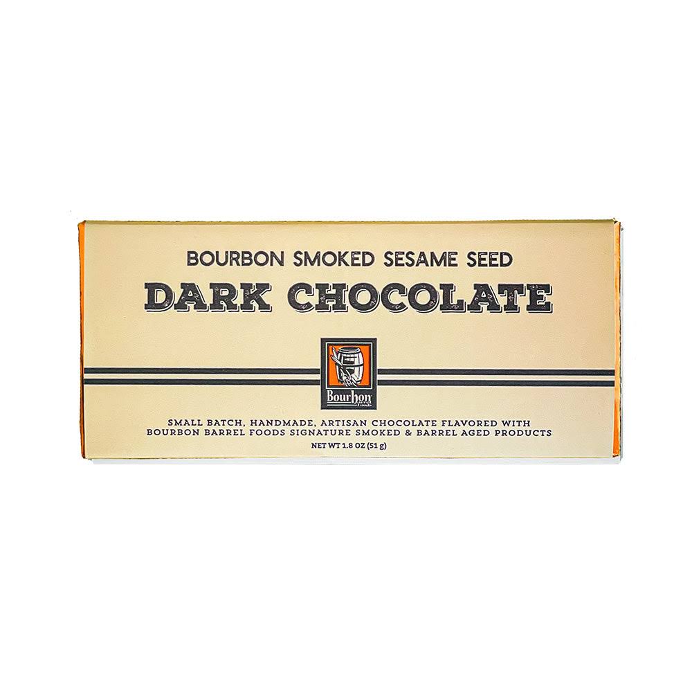 Bourbon Smoked Sesame Seed Dark Chocolate | Bourbon Barrel Foods