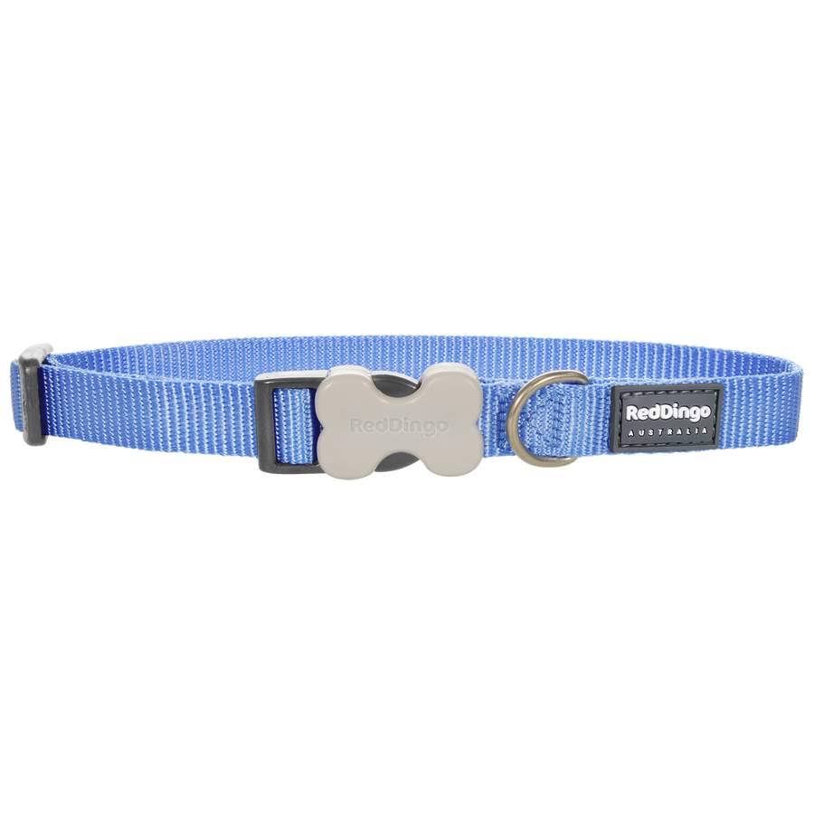 Red Dingo Classic Dog Collar - Large, Mid-Blue