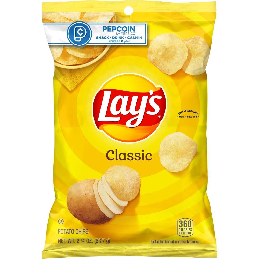 Lays Potato Chips, Classic - 2.25 oz