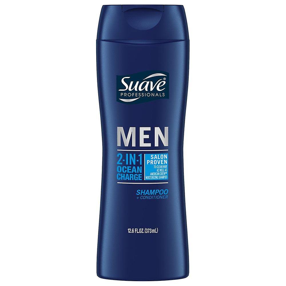 Suave Professionals Men 2 in 1 Shampoo Plus Conditioner - Ocean Charge, 12.6oz