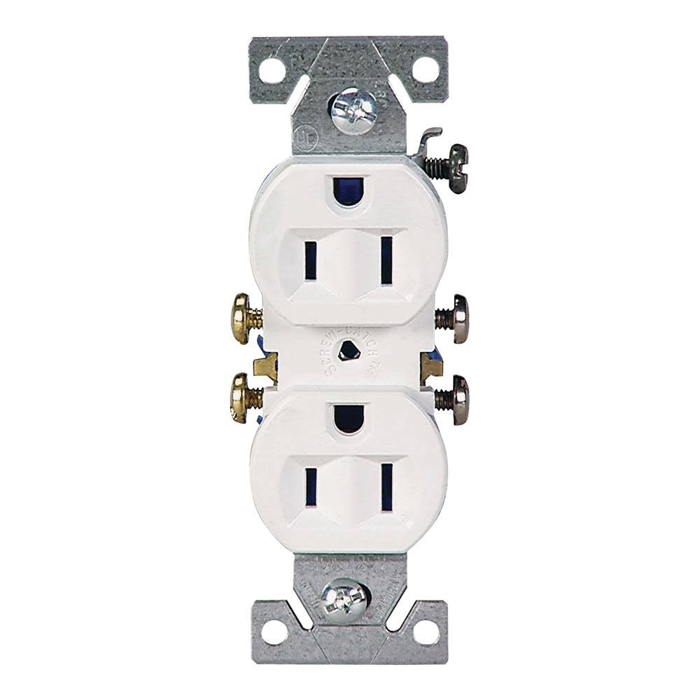 Cooper WIRING 270W Grounded Duplex Receptacle, White