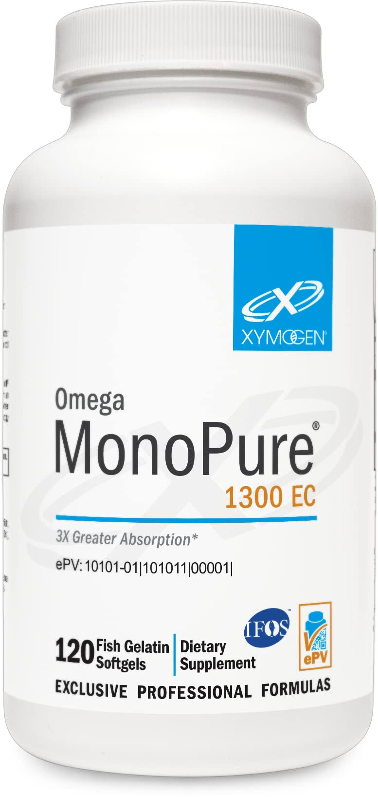 Xymogen Omega MonoPure 1300 EC - 1,300 mg - 120 Softgels