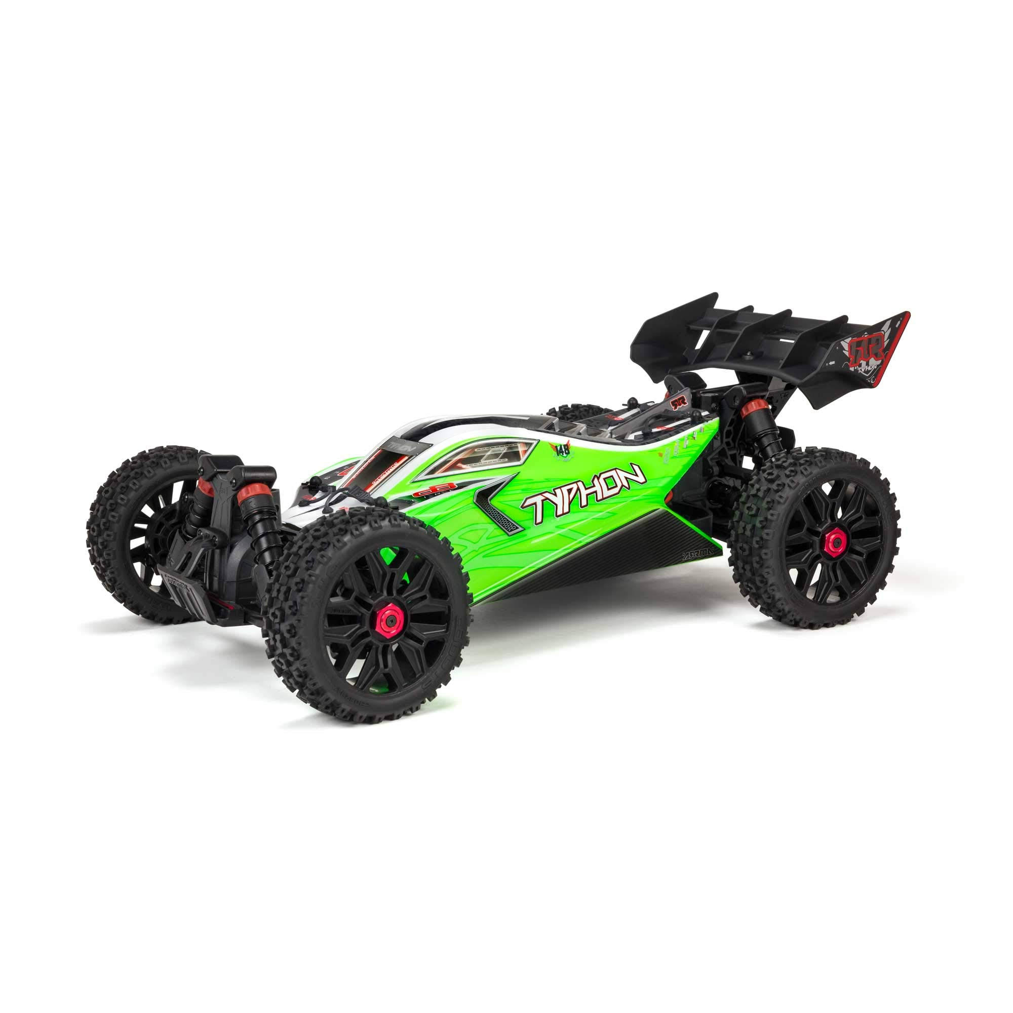 Arrma 1/10 Typhon 4x4 V3 Mega 550 Brushed Buggy RC Truck RTR (Transmitter, Receiver, NiMH Battery and Charger Included), Green, ARA4206V3