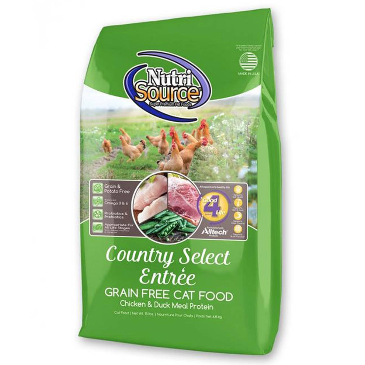 NutriSource Country Select Entrée Grain-Free Dry Cat Food - Chicken, 15lbs
