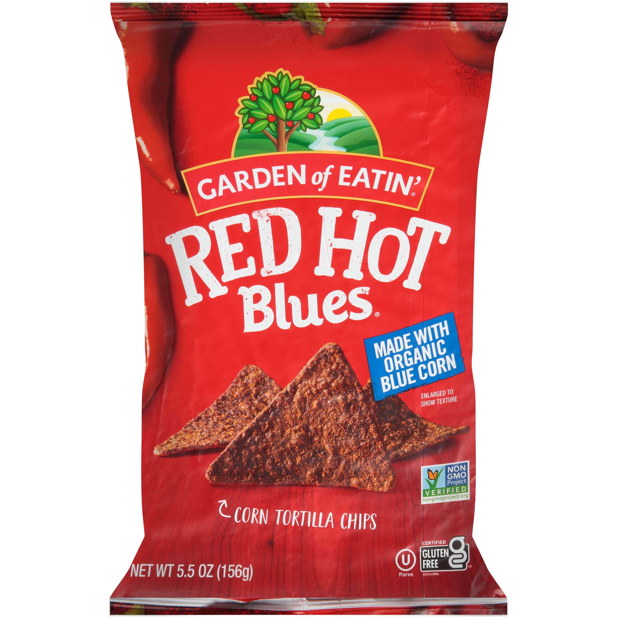 Garden Of Eatin' Corn Tortillas Chips, Red Hot Blues - 5.5 oz