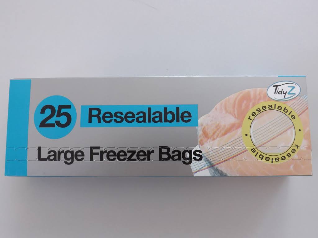 Tidyz Resealable Freezer Bags - Large, x25