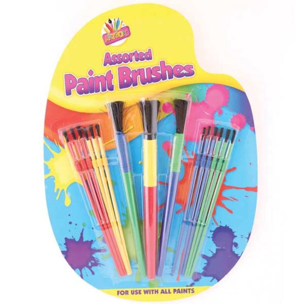 Artbox Plastic Paint Brush - Assorted Colour (Pack of 15)