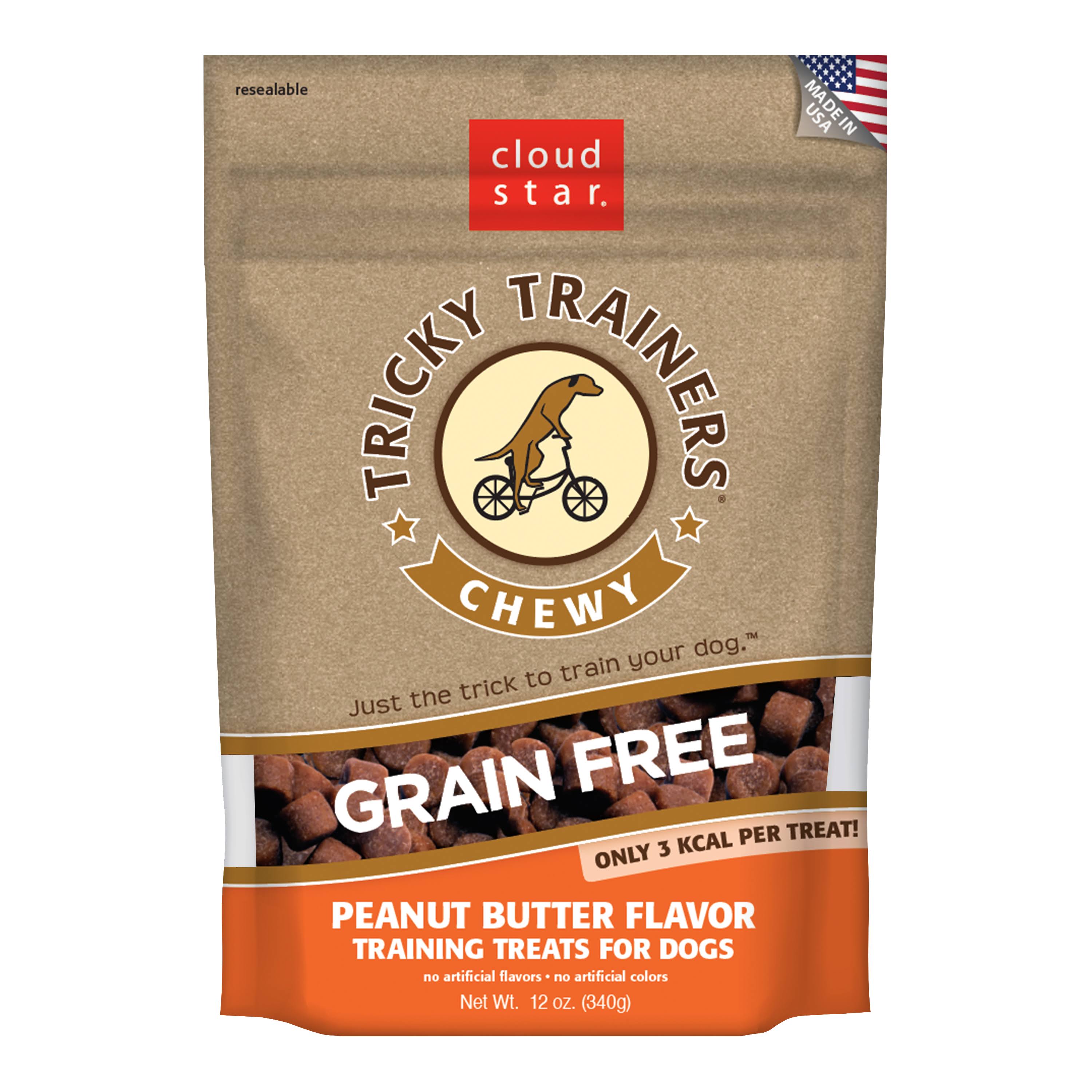 Cloud Star Dog Tricky Trainer Grain Free Chewy Peanut Butter 12oz