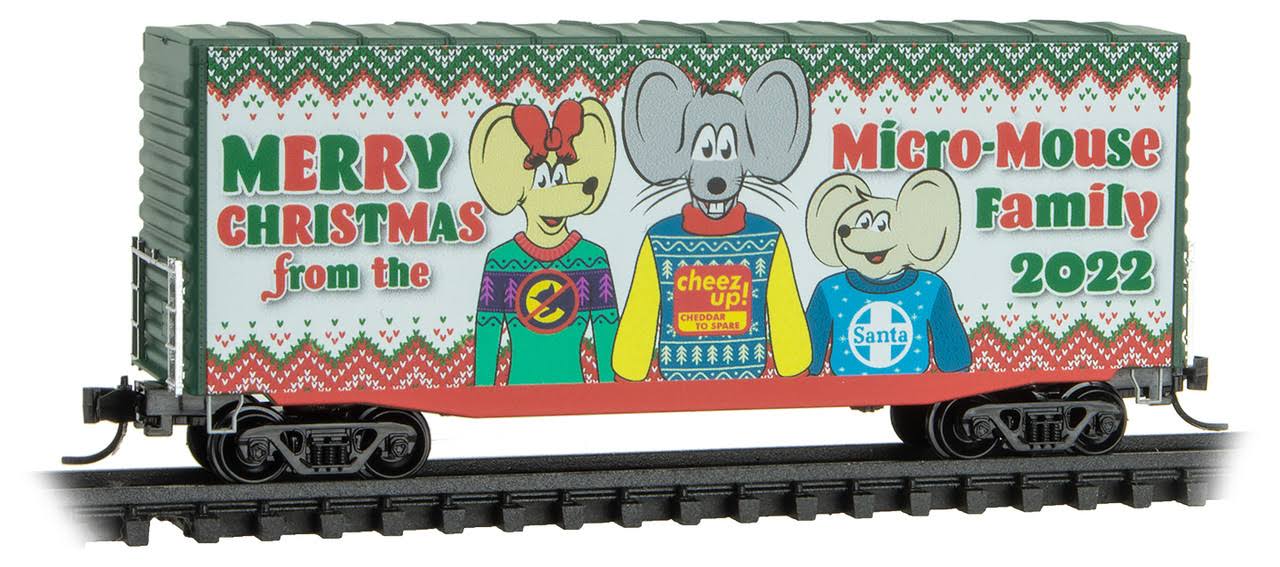 Micro-Trains Line (MTL) 10100894 Micro-Mouse 2022 Christmas 40' Hy-Cube Box Car Single Door