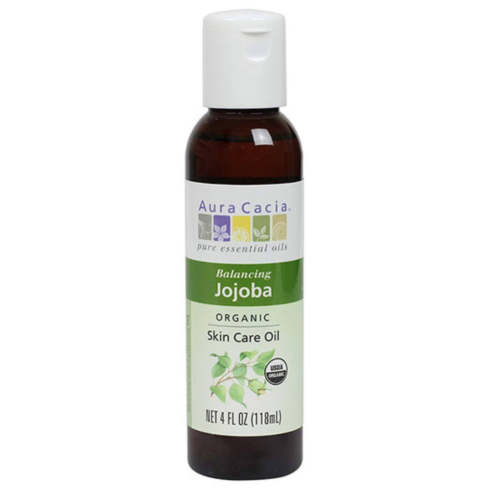 Aura Cacia Certified Organic Jojoba Skin Care Oil - 4oz