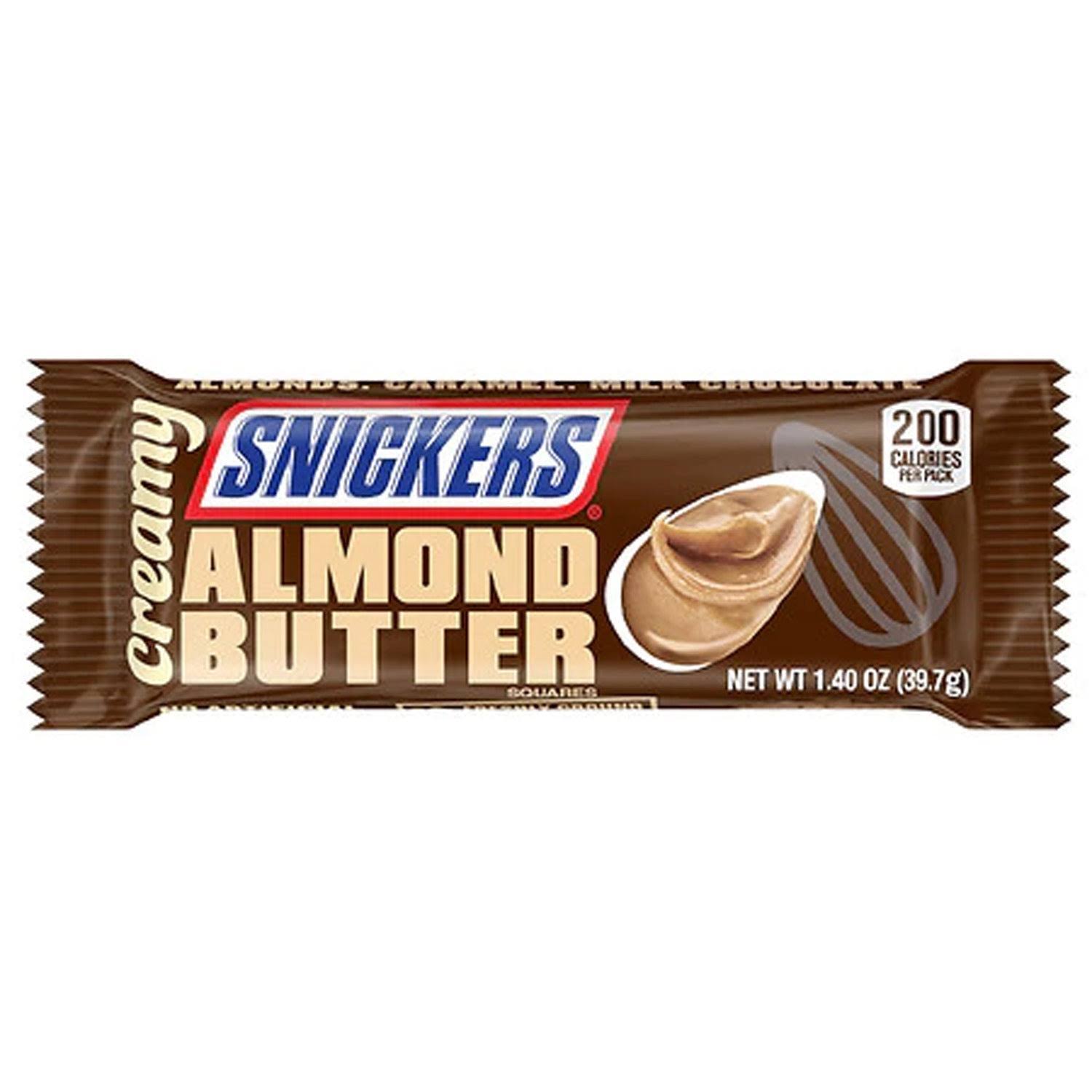 Snickers Creamy Square Candy Bar, Almond Butter - 1.4 oz packet