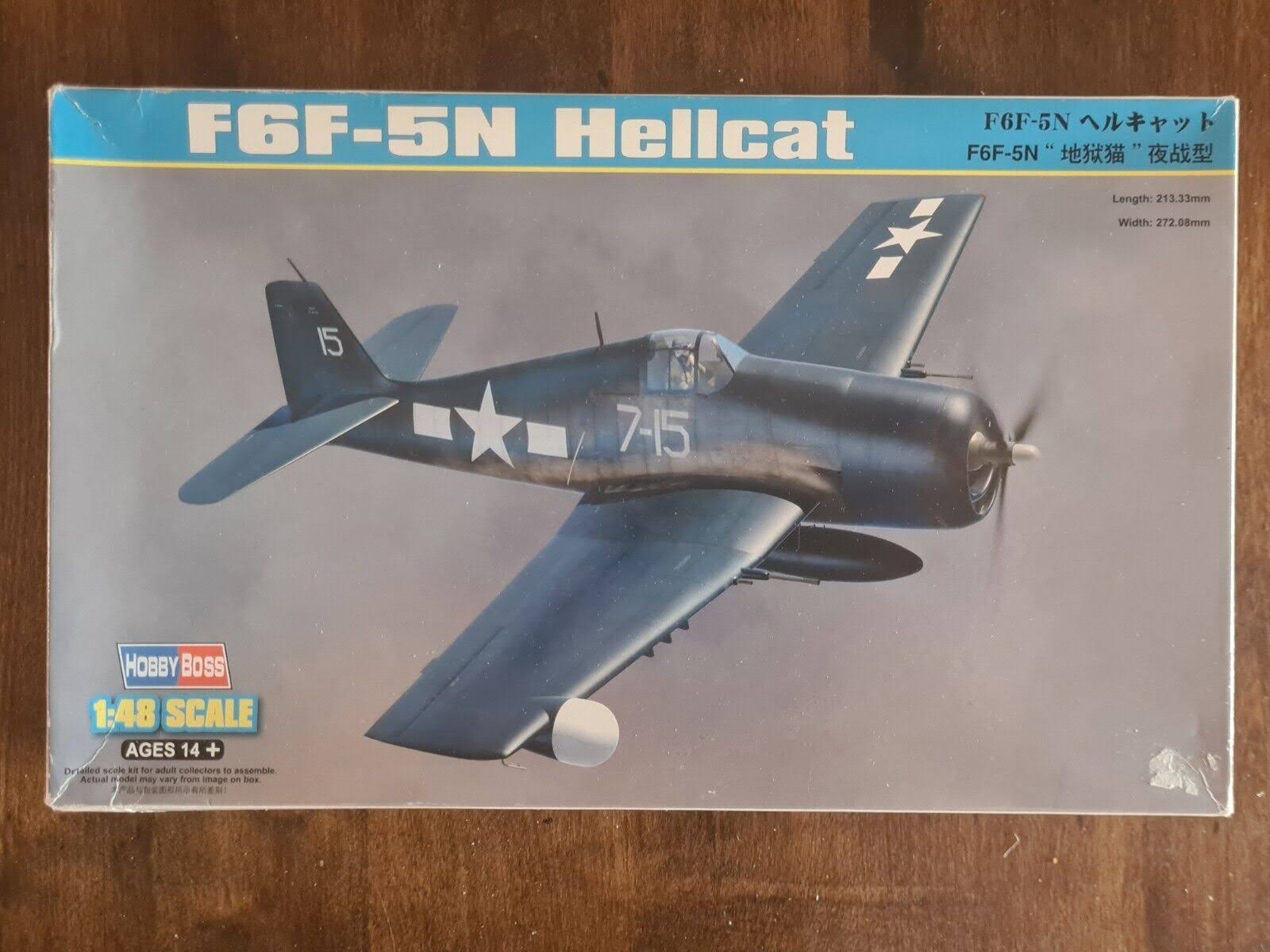 Hobby Boss F6F-5N Hellcat Aircraft Model Kit - 1/48 scale