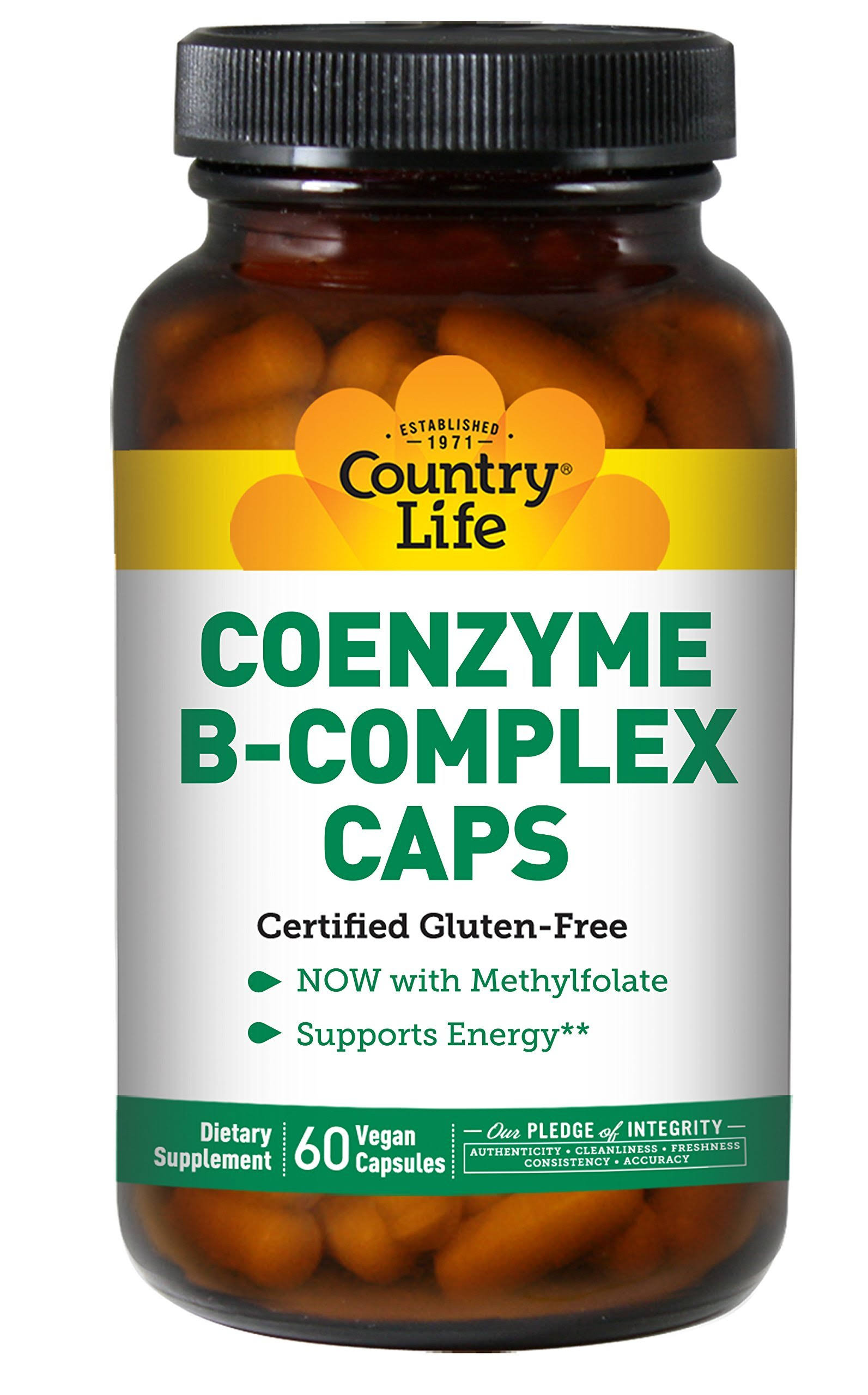 Country Life Coenzyme B-Complex Supplement, Vegetarian Capsules - 60 count