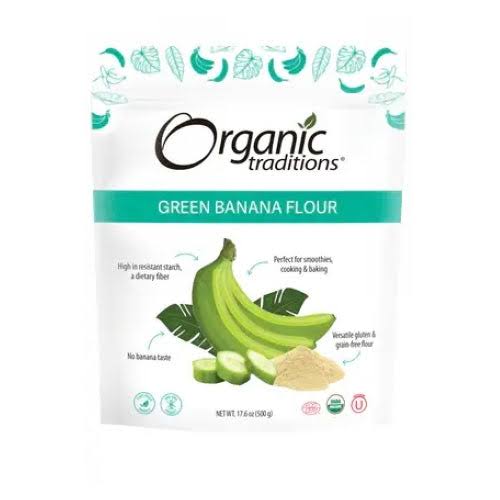 Organic Traditions Flour Green Banana 17.6 Ounce