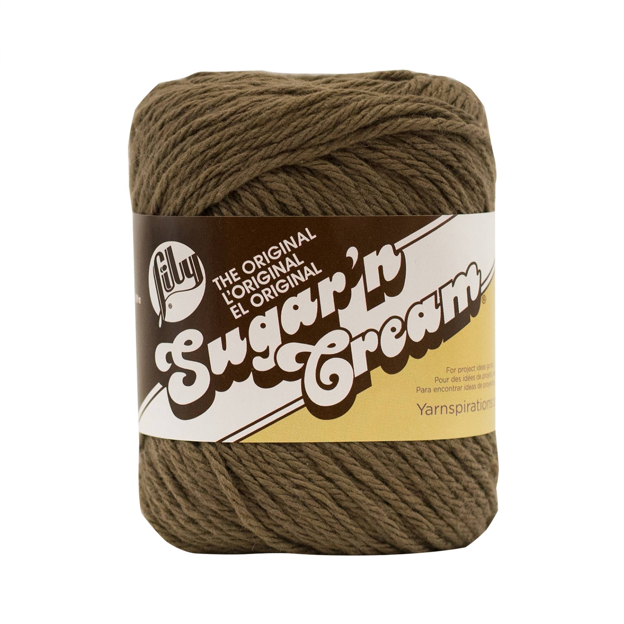 Lily Sugar 'N Cream Yarn - 2.5oz, Warm Brown, Single Ball
